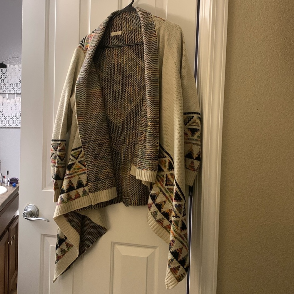 Printed draped cardigan S/M